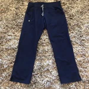 FIGS Navy Kade Scrub Bottom, size large